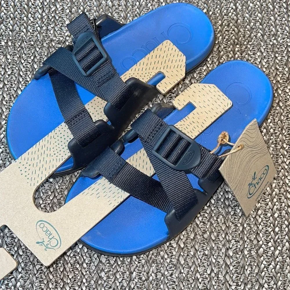 Chaco Childrens Chillos Sandal Slide‎ Blue Size 2 Youth Unisex New